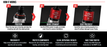 A three-step graphic explaining how the EZ-Pull system works, featuring numbered panels 01, 02, and 03 with photos of a red and black EZ-Pull motorcycle headset being positioned, driven, and seated. Text below each panel describes the benefits and features of the system.

