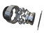 Exploded image of Factory Links wheel bearings and seal.