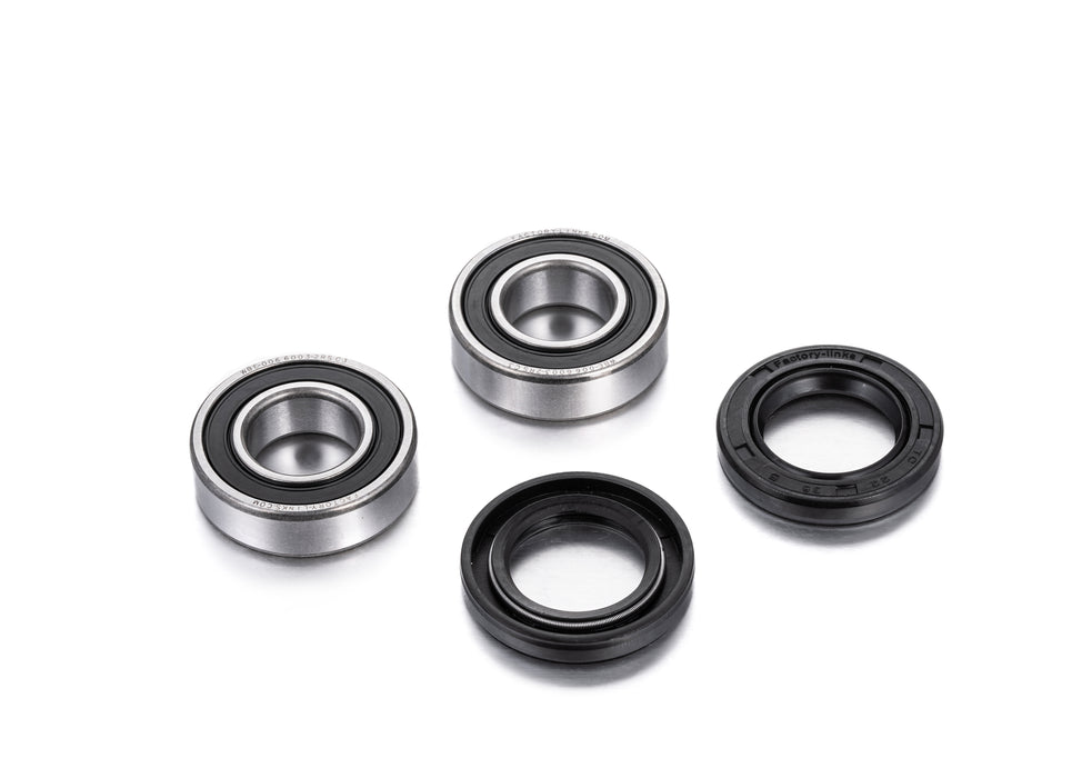 Factory Links OEM Series Yamaha front wheel bearing kit with bearings and NBR oil seals.