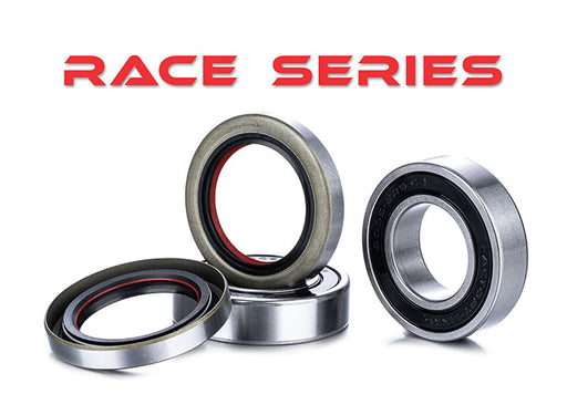 Low-friction Race Series rear wheel bearing kit with red Teflon seal for GasGas, Husqvarna, and KTM motorcycles