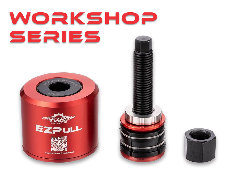 Graphic of Factory Links Workshop Series Steering Stem removal tool.